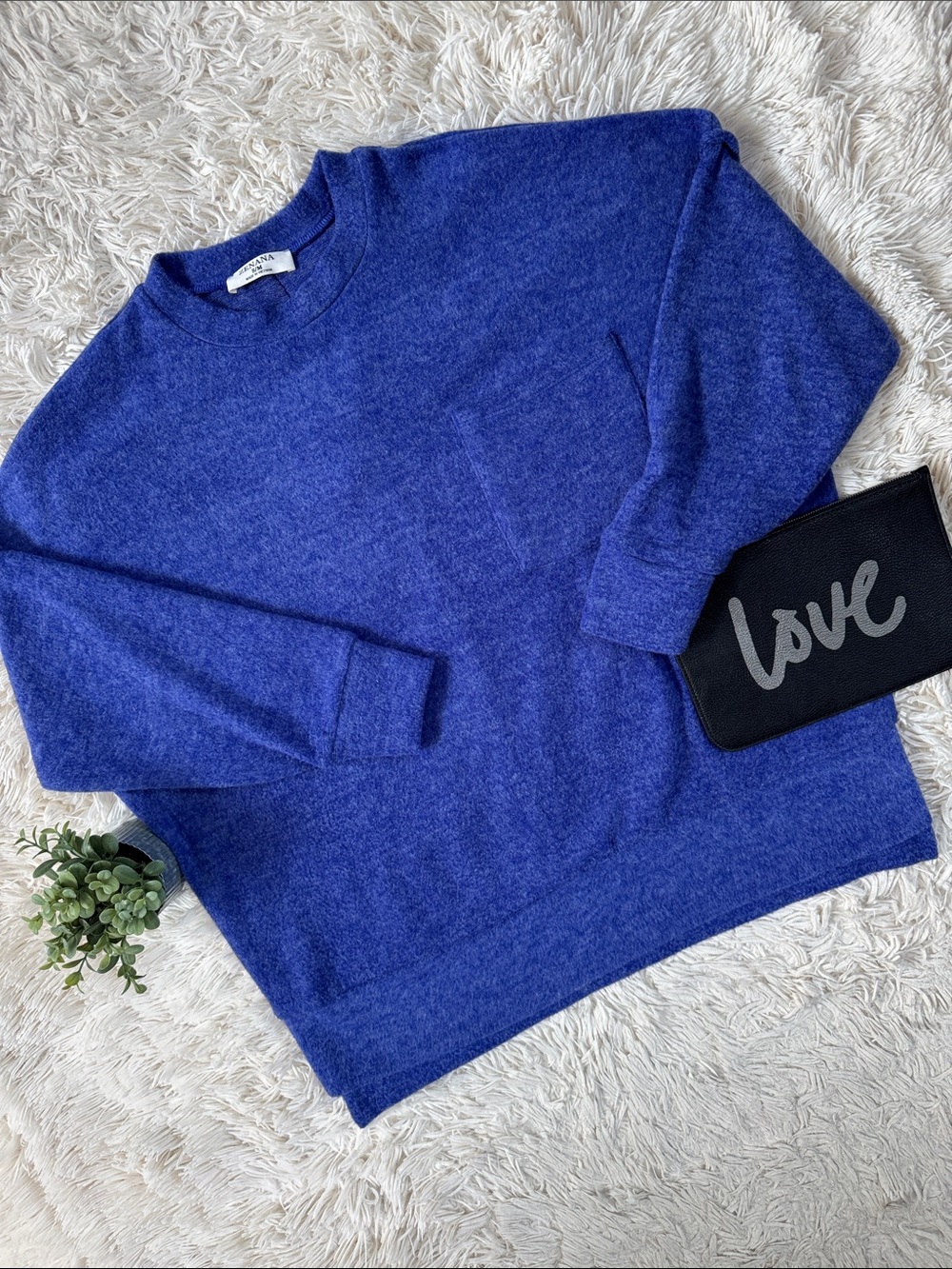 Zenana Crewneck Hacci Sweater 💗 Blue